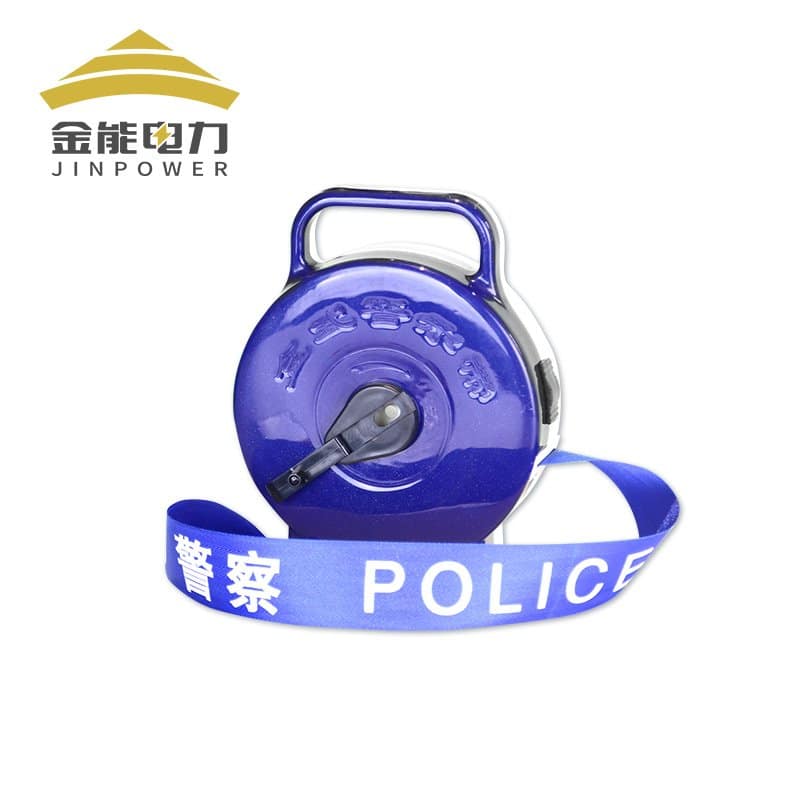 Police temporary barrier reel Police temporary barrier reel
